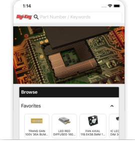 제품 검색 및 내 DigiKey 액세스
