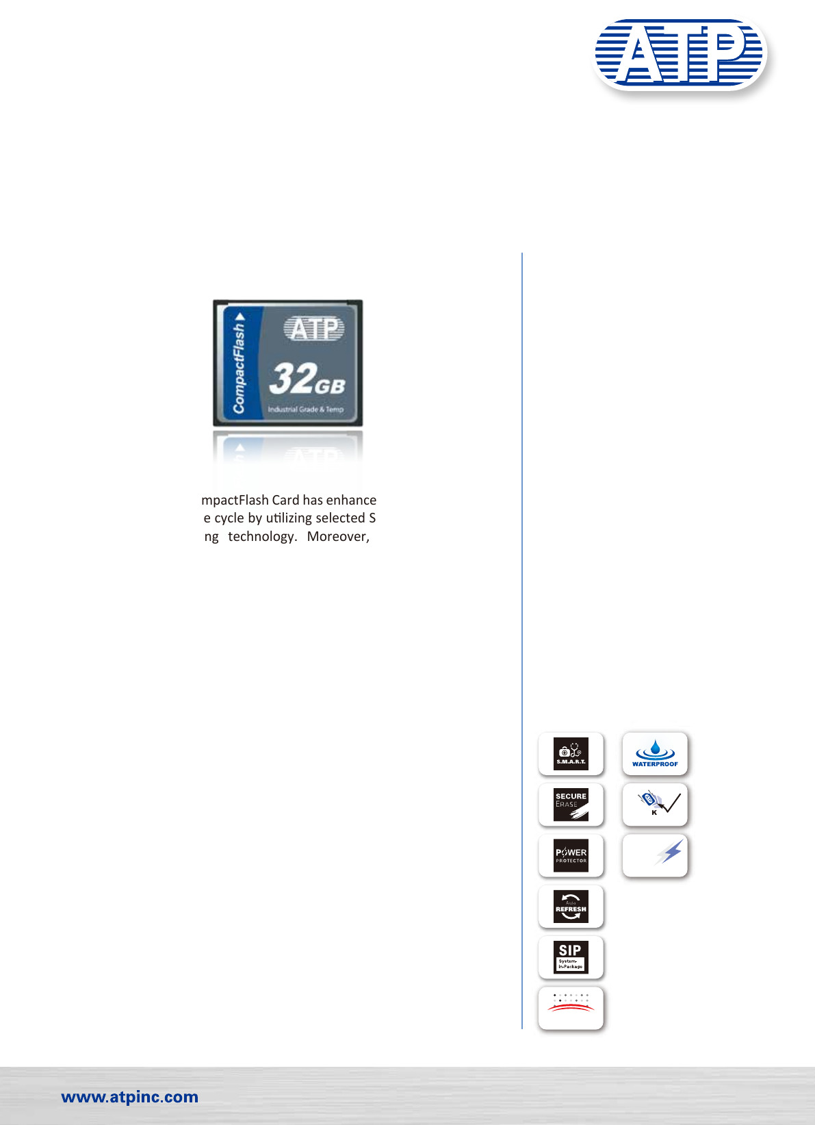 CompactFlash Card Datasheet by ATP Electronics, Inc. DigiKey Electronics