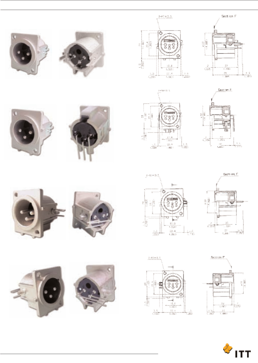 ITT Cannon, LLC의 Audio XL Catalog 규격서 DigiKey