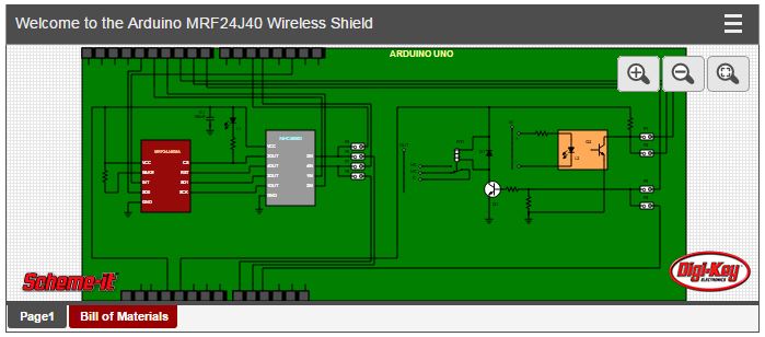 Arduino MRF24J40 Wireless Shield Scheme-it